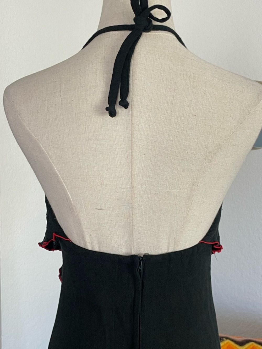 Vintage 1970s Young Edwardian by Anpeja Boho Rose Floral Halter Dress - Picture 7 of 8